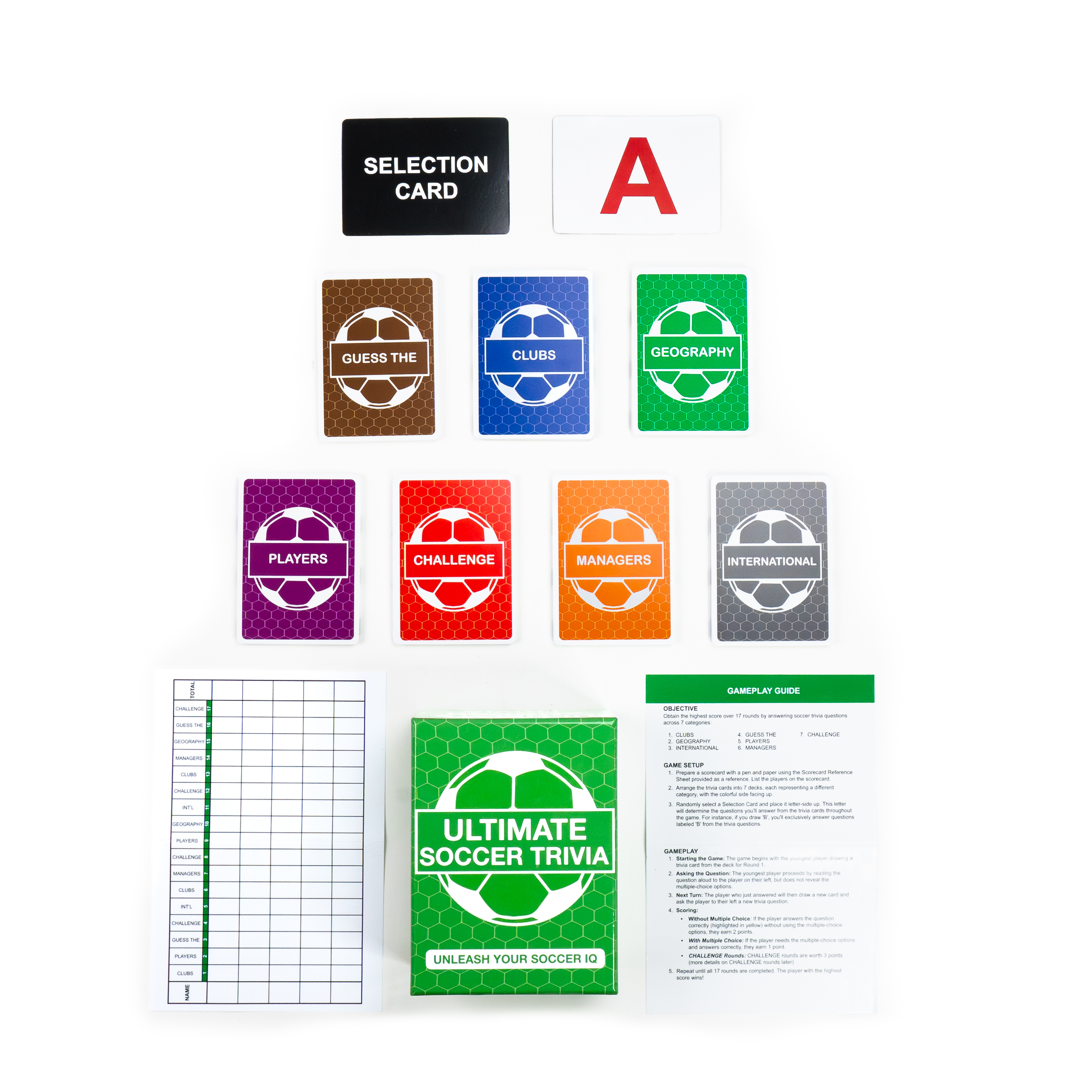 Friends playing soccer trivia